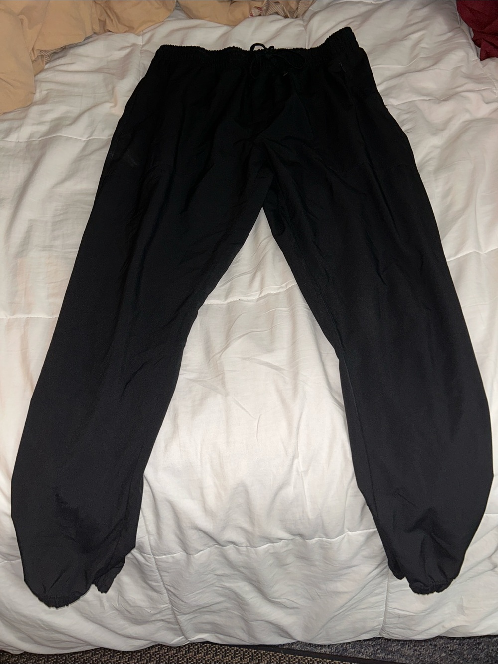 Men's Black Drawstring Jogger Pants